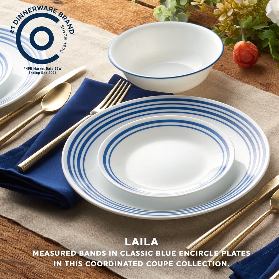 Corelle, Dinnerware Set, 18-Piece Laila for 6, Service for 6