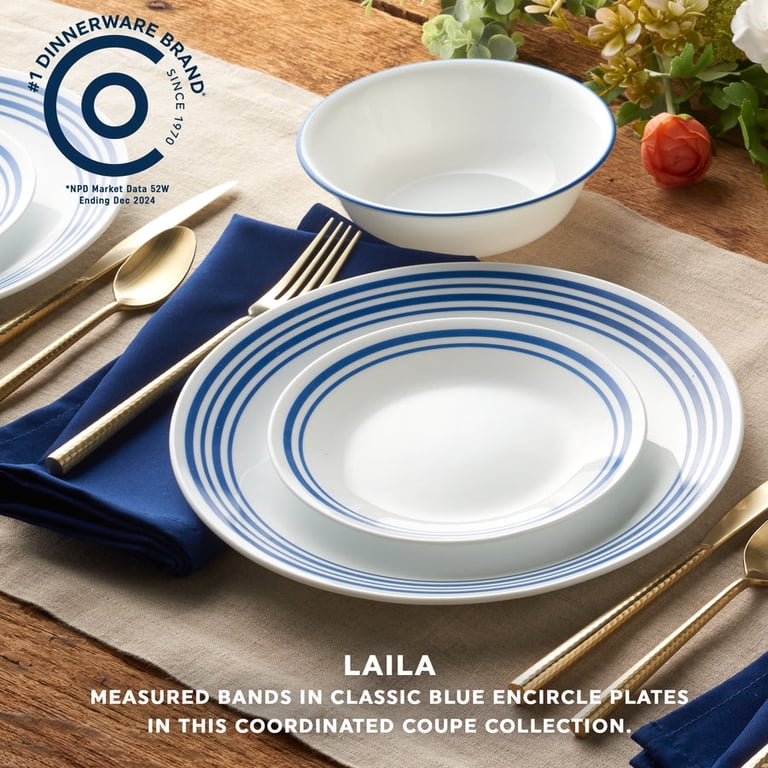 Corelle, Dinnerware Set, 18-Piece Laila for 6, Service for 6