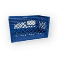 thumbnail image 3 of Juggernaut Storage Heavy-Duty Plastic Milk Crate Bundle Blue, 3 of 4