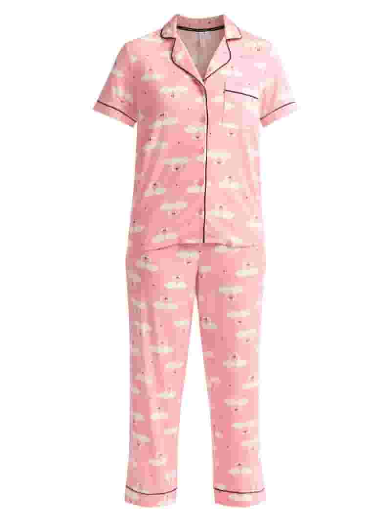 売れ筋がひ贈り物! Joyspun Women's Dreamy Soft Collection Notch Collar Short Clothing
