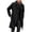 Black #15, variant on Men's Trench Coat Notched Lapel Belted Windbreaker Long Jacket Windproof Comfortable Durable Overcoat, M