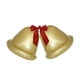 thumbnail image 1 of Campana navideña inflable grande de PVC con lazos, decoración navideña. Doble Oro, 1 of 9