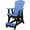 Black, Blue, variant on DutchCrafters Slat Fan Back Poly Balcony Adirondack Glider with Footrest Outdoor Patio Chair