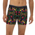 thumbnail image 2 of Cauagu Mexican Flower 2 Print Men's Boxer Briefs, Funny & Cute Underwear Elastic Waistband Briefs Ideal Gift for Men,1-Pack, 2 of 7