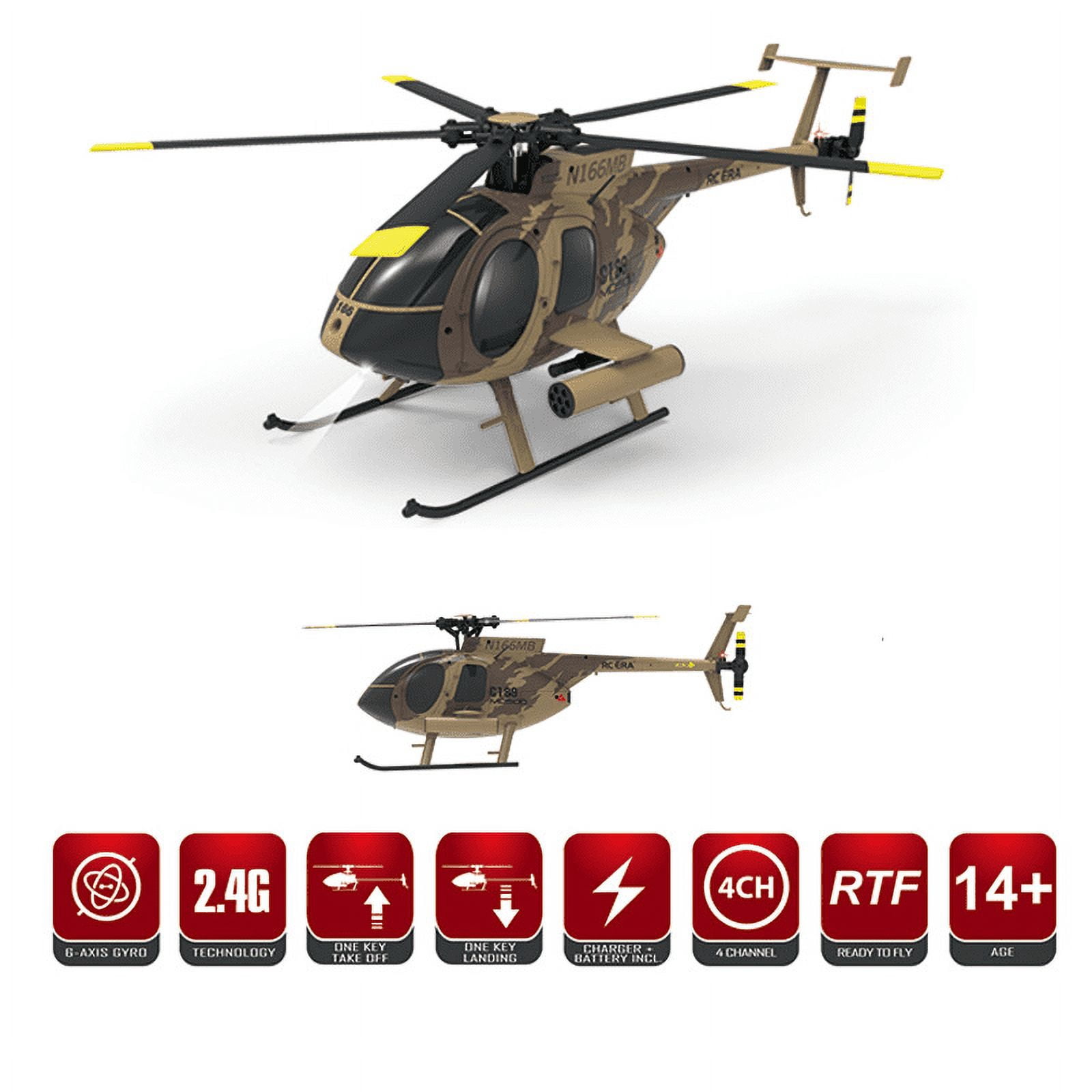 C189 Bird-Scale RC Helicopter - 200M Range, Auto Hover, Crash Resistant, 10 Min Flight, Beginner Friendly with 2.4G Remote