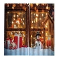 thumbnail image 1 of Cortinas navideñas para dormitorio, impermeables, diseño de muñeco de nieve, 2 paneles, #F F, 1 of 9