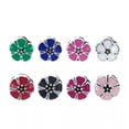 thumbnail image 4 of U8MO 50pcs Alloy Enamel Flower European Large Hole Beads Loose Spacer Craft 10x11mm, 4 of 8