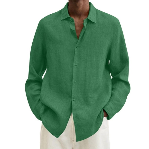 Camiseta de manga larga con cuello vuelto para hombre a la moda, blusa con botones estampados de verano, camiseta informal Pompotops oipoqjl49846