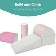 thumbnail image 2 of Best Choice Products 5-Piece Kids Climb & Crawl Soft Foam Block Playset Structures for Child Development - Pink, 2 of 7