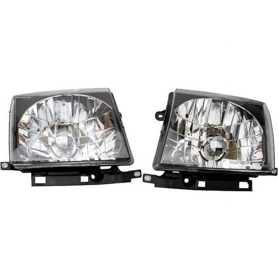 Headlight Set 2 Piece - Compatible with 1997 - 2000 Toyota Tacoma 1998 1999