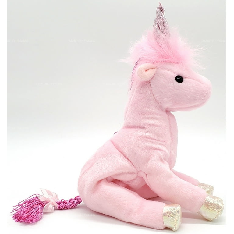 ty beanie babies unicorn ぬいぐるみ Ty Beanie Babies Mystic the Unicorn Plush with Tan Horn and