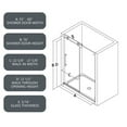 thumbnail image 3 of KPUY Frameless 55" - 60" x 76" Stainless Steel Shower Door With 5/16" Tempered Clear Glass, Nano Explosion-Proof Film, Matte Black, 3 of 10