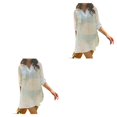 thumbnail image 4 of Sonducket camisa de vestir de playa cubierta de gran tamaño jersey de estilo simple blusa de manga larga universal accesorios desgaste diario Blanco/L 2Conjunto, 4 of 6