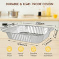 thumbnail image 6 of GPED Aluminum Pans, 9X13 Heavy Duty Disposable Foil Pans For Baking Roasting & Chafing, 30 Pack Deep Tin Foil Bakeware, Steam Table Tray, Cookware, Food Prepping, Cake & Oven Pan, 6 of 7
