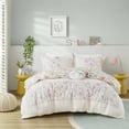 thumbnail image 2 of Twin Floral Reversible Cotton Duvet Cover Set with Throw Pillow,Multicolor Cotton Household Supplies Décor Bedding Bedding Sets, 2 of 16
