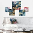 thumbnail image 2 of Designart "Pink Geode Exploration IV" Abstract Marble Metal Art Living Room Set, 2 of 5