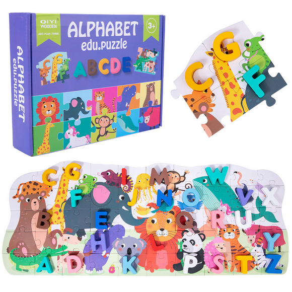 Preschool Puzzle, Abc Alphabet Numeric Animal Fruit Puzzle, 1-4 Year Old Children, Montessori Learning Puzzle, Boys And Girls Toys