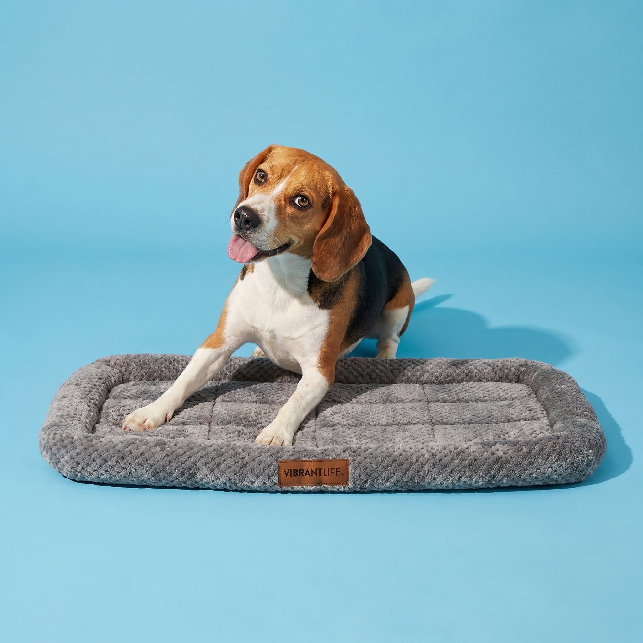 (4 pack) Vibrant Life Small/Medium Soft Cozy Crate Mat, Gray, 24 in x 18 in