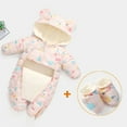 thumbnail image 3 of Ketyyh-chn99 Outfits for Boys Baby Boys Girls Cute 0-24 Months Hooded Snow Wear Winter Jumpsuit Outwear Snowsuit Warm Romper Coat With Shoes Set Clothes Casual Outfits G,18-24 Months, 3 of 5