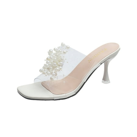 

Gzztg Booties For Women Foreign Trade Women S Shoes Heightened Breathable Fashion Pearl Slippers Flats