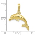thumbnail image 3 of FJC Finejewelers 10k Yellow Gold Dolphin Swimming Charm, 3 of 6