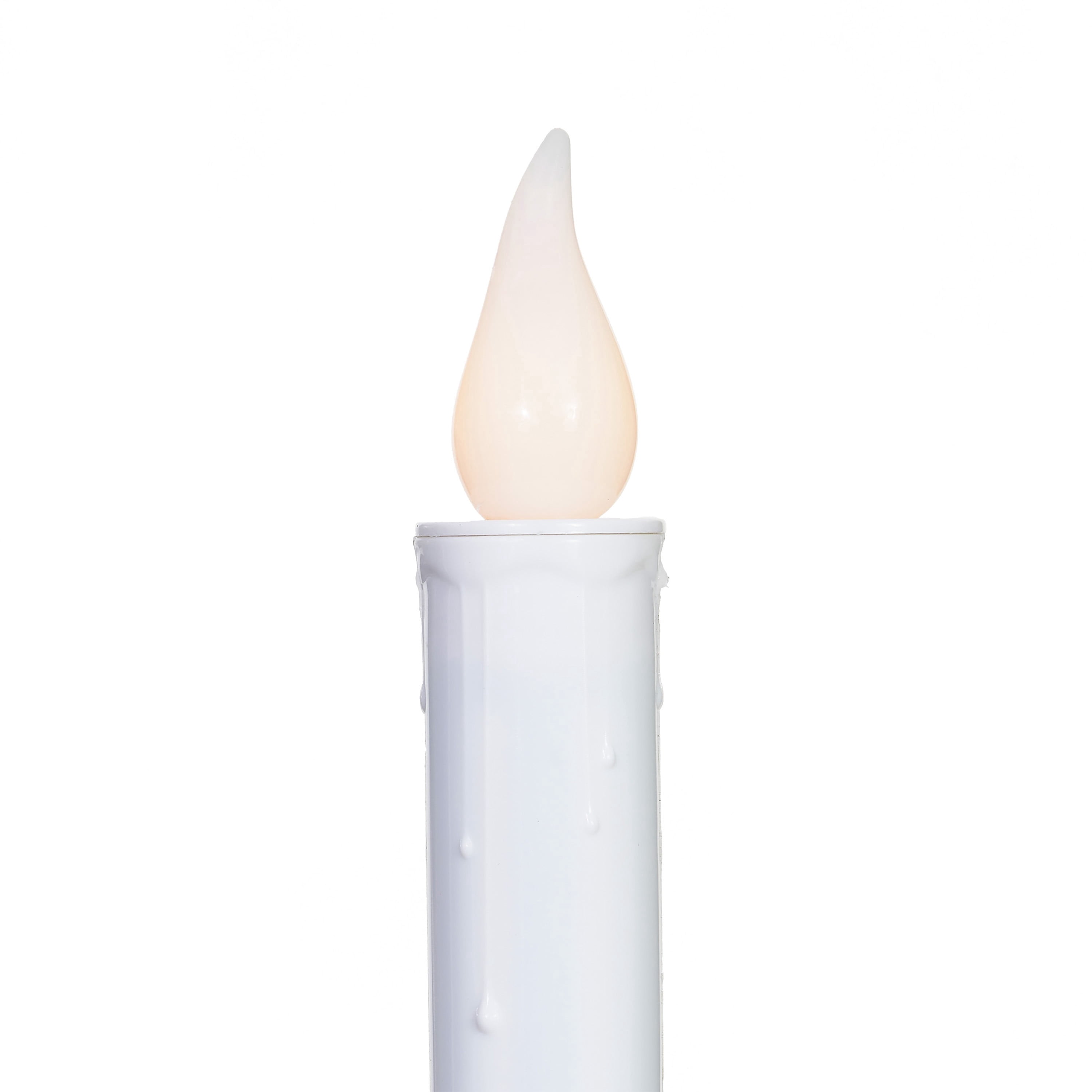 Indoor Battery-Operated LED Flameless Christmas Taper Candle Lamps, Yellow, 9.5", 2 Count, by Holiday Time