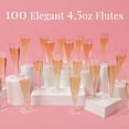 thumbnail image 4 of Prestee Plastic Champagne Flutes Disposable - 100 Pack | Silver Glitter Plastic Champagne Glasses | Glitter Clear Plastic Cups | Mimosa Glasses | Wedding Party Bulk Pack, 4 of 6