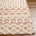 thumbnail image 3 of BoutiqueRugs Azura Boho Moroccan Geometric Shag Oversized for Living Room, Bedroom, Dorm, Kids Room - Dusty Pink, White - 9'2" x 12' (9x12), 3 of 8