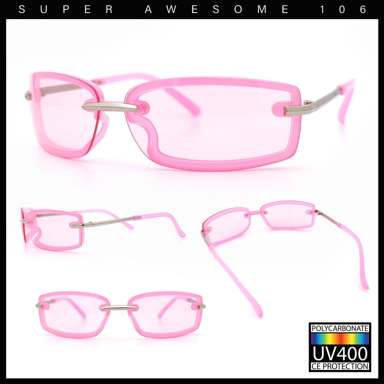 Womens Trendy Rimless 90s Designer Styling Narrow Rectangle  display picture 1