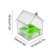 thumbnail image 6 of Large Pull-Out External Parrot Feeder and Transparent Hanging Bird Bath for Cage - No Mess Design with Pull-Out Tray, Two Food Slots for Small Medium Birds, Easy to Fill and Clean, 6 of 7