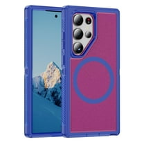 Magnetic Case for Samsung Galaxy S25 Ultra Clear Compatible with Magsafe, Hybrid Protective Silicone Bumper, Slim Smooth Sleek Matte Frosted Case for Men Women for Samsung Galaxy S25 Ultra, Blue Rose