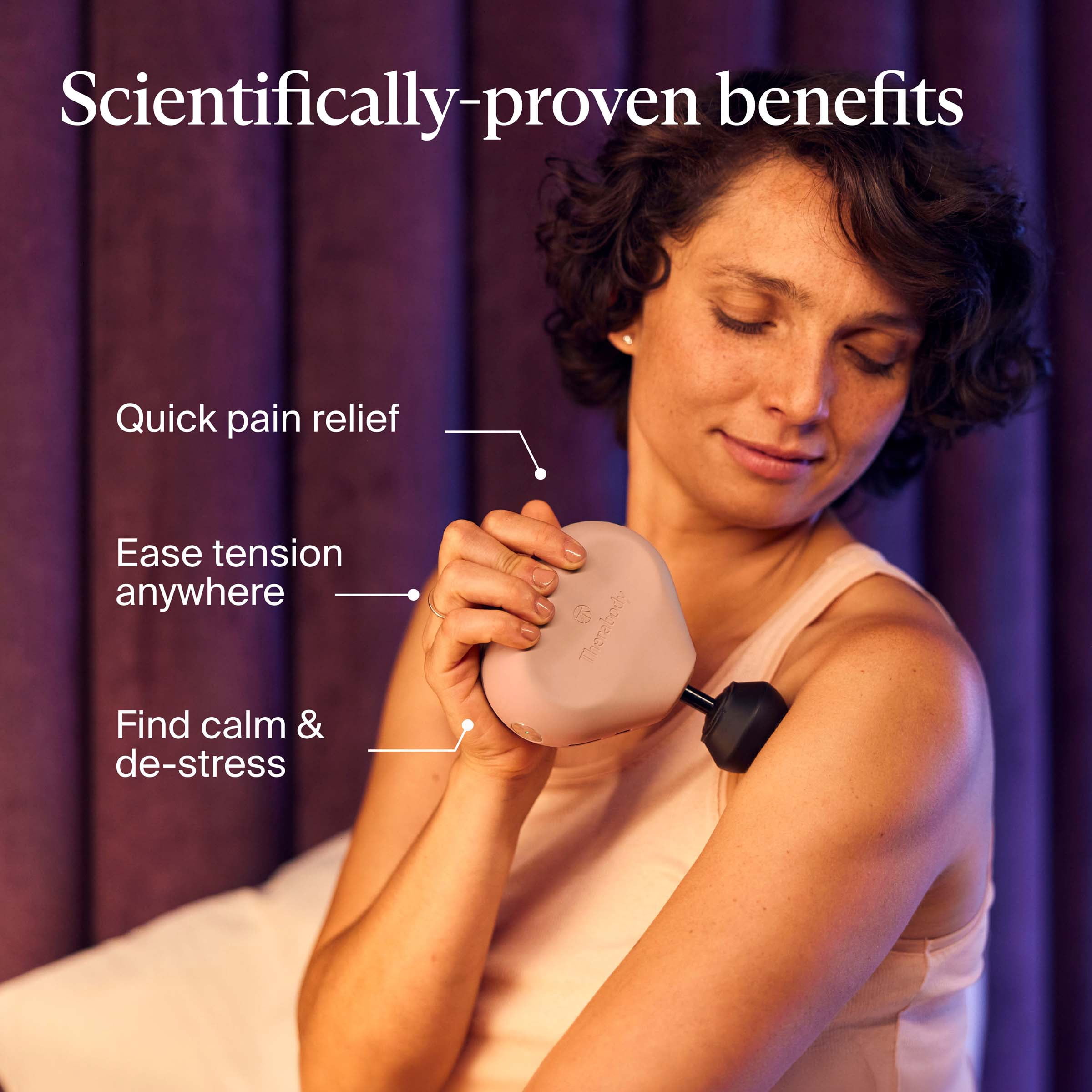 TheraGun Mini 3rd Generation Massage Gun | Travel Size Therapy Gun with 3 Attachments | Desert Rose