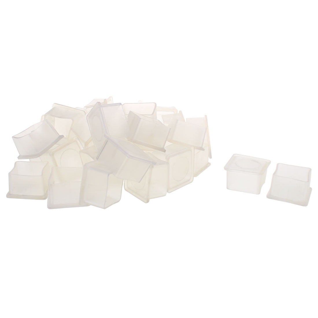 Clear Chair Leg Cap Pad Feet Cover Furniture Floor Protector 1/"x1/" 25x25mm