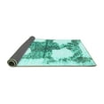 thumbnail image 2 of Ahgly Company Indoor Square Oriental Turquoise Blue Modern Area Rugs, 8' Square, 2 of 4
