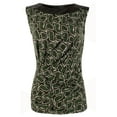 thumbnail image 5 of Women's Faux-Leather Yoke Printed Tank Top Shirt-MC-L, 5 of 5