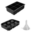 thumbnail image 1 of PENGXIANG 2pcs/set Ice Cube Tray Silicone Beverage Ice Cube Mould 6 Slots  Square Craft Making Mold, 1 of 10