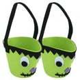 thumbnail image 2 of Nikou 2pcs Halloween Sweet Candy Bags Trick or Treat Candy Bags Impresión Exquisita Gran Regalo para la Fiesta de Halloween(Verde), 2 of 8