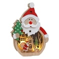 thumbnail image 3 of Adornos navideños de madera portátiles Papá Noel pardornos de mesa de apartamento A Yuyangstore Luz de muñeco de nieve, 3 of 8
