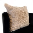 thumbnail image 3 of Plutus 26" x 26" Persian Chila Animal Faux Fur Luxury Throw Pillow in Champagne, 3 of 3
