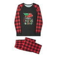 thumbnail image 4 of Elippeo Family Matching Christmas Pajamas, Baby Romper/Pet Apparel/Letter Car Christmas Tree Pattern Tops and Plaid Pants Sleepwear Set, 4 of 10
