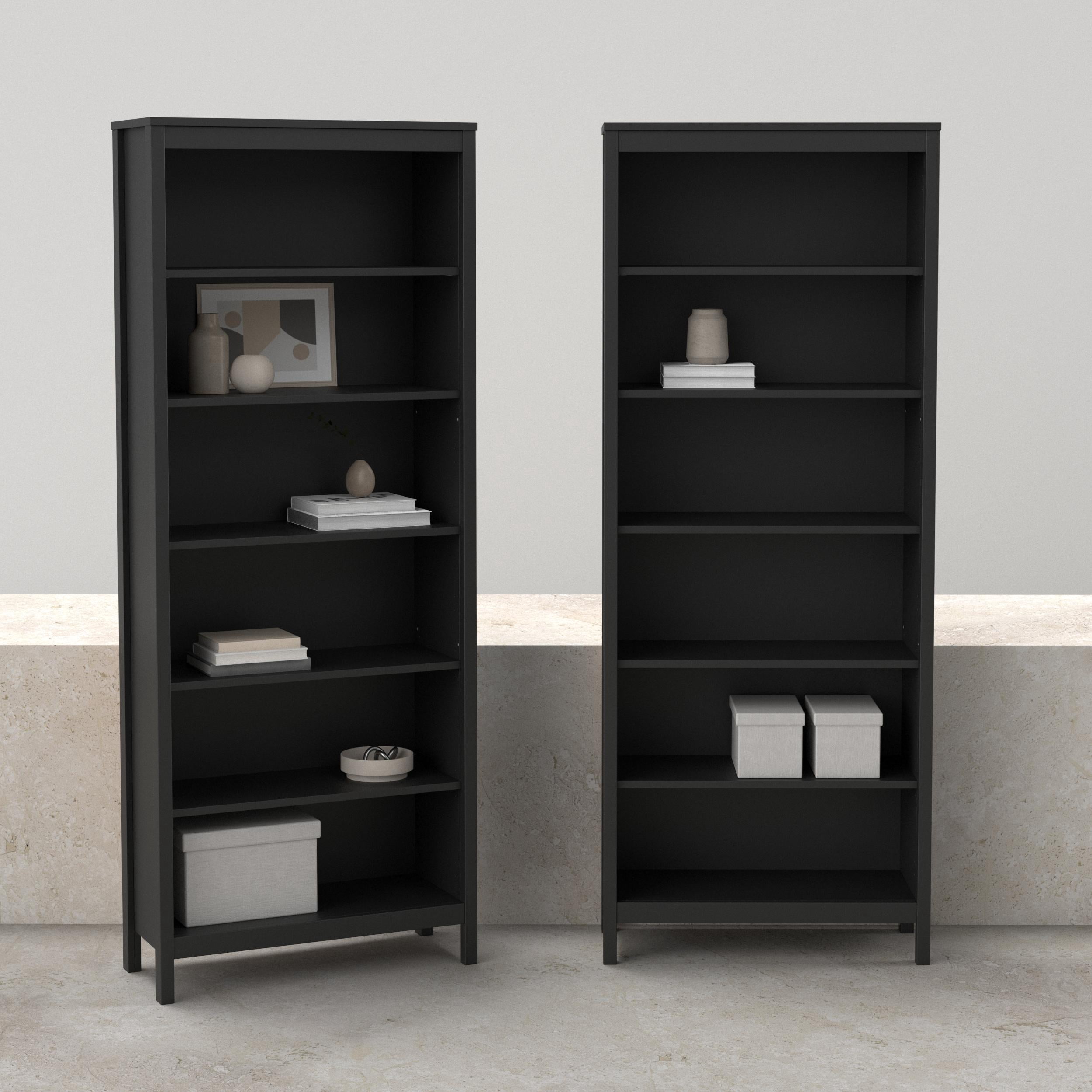 Tvilum Madrid 2-Piece Bookcase Set, Matte Black