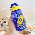 thumbnail image 1 of (P10)Children's drinking bottle kindergarten straw cup small boy creative duck beak plastic bottles, 1 of 4