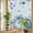 White, variant on Pastoral Botanical Privacy Window Film,Decorative Stained Glass Window Film,Watercolor Spring Summer Flowers Rustic Resuable Rainbow Static Cling for Home Bathroom Living Room Glass Door 17.7"x39.3"