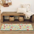 thumbnail image 4 of Pioneer Flower Floral Print Pattern Bathroom Rugs Mat, Non Slip Microfiber Bathroom Rug with Rubber Backing, Soft Mats for Bathroom Floor Tub Shower, 17"x47", 4 of 5