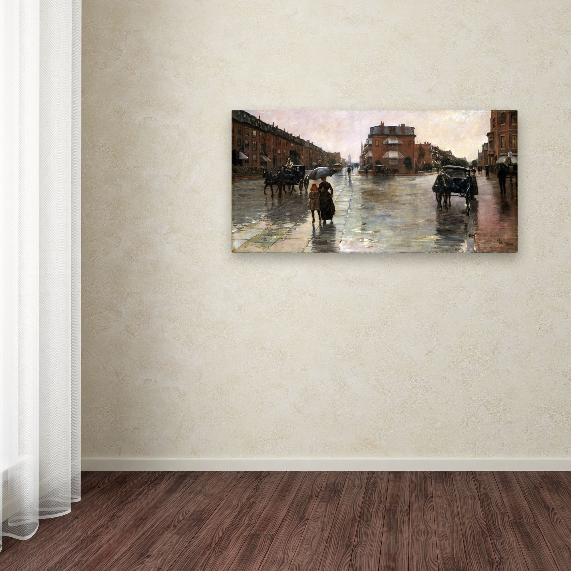 Childe Hassam 'Rainy Day In Boston' Canvas Art