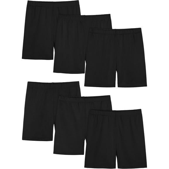 6 Pack Girls Bike Shorts Cartwheel Shorts for Girls Toddler Biker Under Dress Dance Multi-Color Kids Shorts