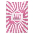 thumbnail image 3 of Ambesonne Anna Tablecloth Rectangular Table Cover, Retro Style Girls Name, 60"x90", Pale Pink and White, 3 of 4