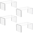 thumbnail image 1 of CLAY TONIC Durable 4-Pack Large Clear 5mm Thick Acrylic Display Risers for Funko POP figures,Retail Display, Display Riser Shelf Showcase Fixtures for Jewelry (4, 8''x 4''x 4.5''), 1 of 4