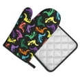 thumbnail image 2 of Gaeub Colorful Lizards Print Oven Mitts and Pot Holders Sets of 2,Heat Resistant Pad,Cooking Gloves, for Baking BBQ Home Decor, 2 of 7