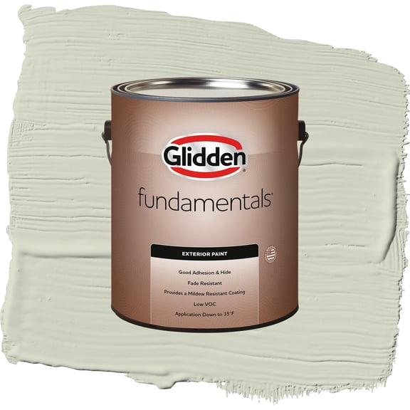 Glidden Fundamentals White Sage / Green, Flat Exterior Paint, 1 Gallon